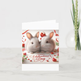 Valentinstag-Karte mit Brötchen Dankeskarte