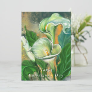 Valentinstag-Karte mit Calla Lily-Blume