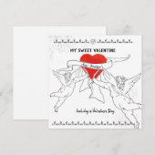 Valentinstag-Karte mit Cherubs Feiertagskarte (Vorne/Hinten)