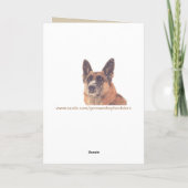 Valentinstag-Karte mit deutschem Schäferhund Feiertagskarte (Rückseite)