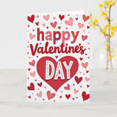 Valentinstag Karte mit gestickten Herzen (Gelbe Blume)