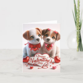 Valentinstag-Karte mit Hunden Dankeskarte