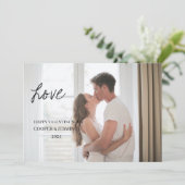 Valentinstag-Karte - mit Liebe, Dunkel bedeckt Einladung (Stehend Vorderseite)