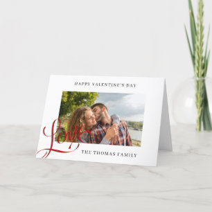 Valentinstag-Karte mit Liebe-Kalligrafie Einladung