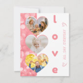 Valentinstag-Karte mit niedlichem Herzdesign für F Mitteilungskarte (Vorderseite)