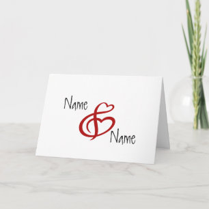 Valentinstag-Karte mit personalisierten Namen Feiertagskarte