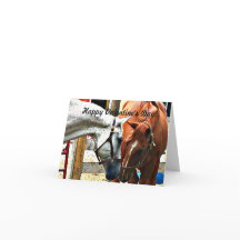 Valentinstag-Karte mit Pferden