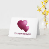 Valentinstag-Karte mit zwei Wasserfarbenherzen Karte (Gelbe Blume)