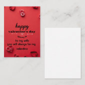 Valentinstag-Karte Mitteilungskarte (Vorne/Hinten)