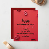 Valentinstag-Karte Mitteilungskarte (Vorderseite/Rückseite Beispiel)