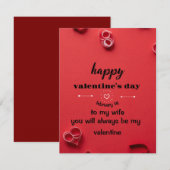 Valentinstag-Karte Mitteilungskarte (Vorne/Hinten)