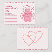 Valentinstag-Karte Mitteilungskarte (Vorne/Hinten)