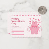 Valentinstag-Karte Mitteilungskarte (Vorderseite/Rückseite Beispiel)