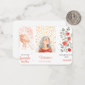 Valentinstag-Karte Mitteilungskarte (Vorderseite/Rückseite Beispiel)
