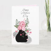 Valentinstag-Karte niedlich Pink Feiertagskarte (Vorderseite)