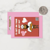 Valentinstag-Karte Nr. 2 Mitteilungskarte (Vorderseite/Rückseite Beispiel)