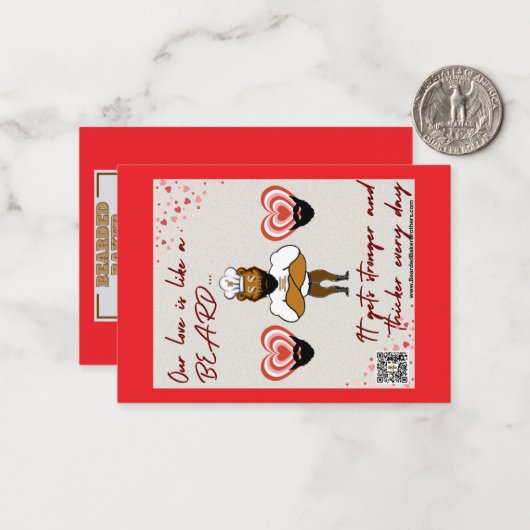 Valentinstag Karte Nr. 4 (Vorderseite/Rückseite Beispiel)