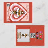 Valentinstag-Karte Nr. 5 Mitteilungskarte (Vorne/Hinten)