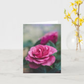 Valentinstag-Karte Rosa Karte (Gelbe Blume)
