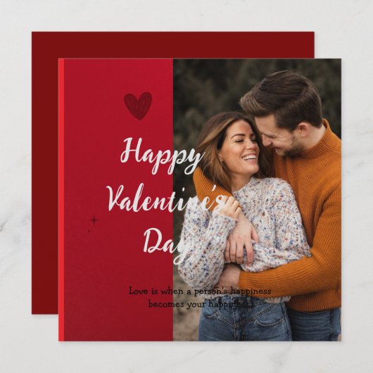 Valentinstag-Karte Save The Date (Vorne/Hinten)