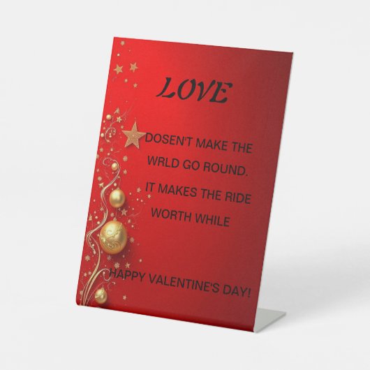 Valentinstag-Karte Sockelschild (Vorderseite)