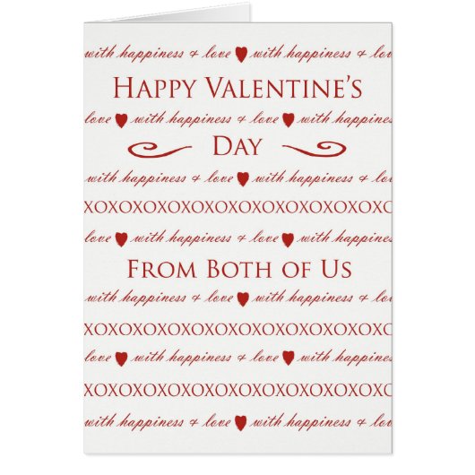 Valentinstag-Karte von uns beiden, vom Paar (Vorne)