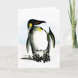 Valentinstag-Karte: Zeichnend Pinguin Feiertagskarte