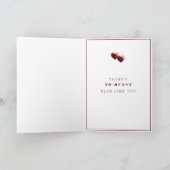Valentinstag-Karten-Häschen rote Herzen Karte (Innenseite)