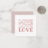 Valentinstag-Karten Mitteilungskarte (Vorderseite/Rückseite Beispiel)