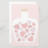 Valentinstag-Kartendesign Briefpapier (Vorne/Hinten)