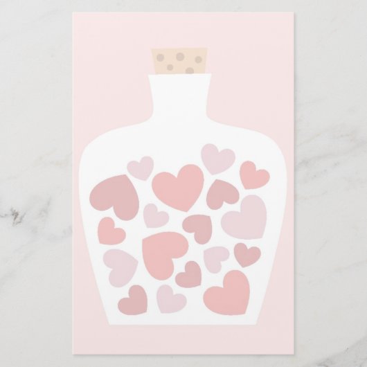 Valentinstag-Kartendesign Briefpapier (Vorderseite)