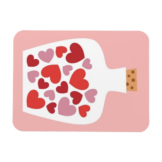 Valentinstag-Kartendesign Magnet (Horizontal)