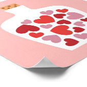 Valentinstag-Kartendesign Poster (Ecke)