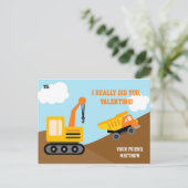 Valentinstag-Kartenkids (Jungs) Feiertagspostkarte (Stehend Vorderseite)