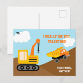 Valentinstag-Kartenkids (Jungs) Feiertagspostkarte (Vorne/Hinten)