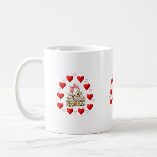 Valentinstag Kätzchen Tasse (Links)