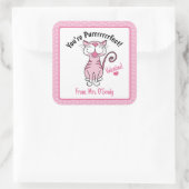 Valentinstag Katze Du bist purer Kinderlehrer Quadratischer Aufkleber (Tasche)