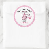 Valentinstag Katze Du bist purer Kinderlehrer Runder Aufkleber (Tasche)