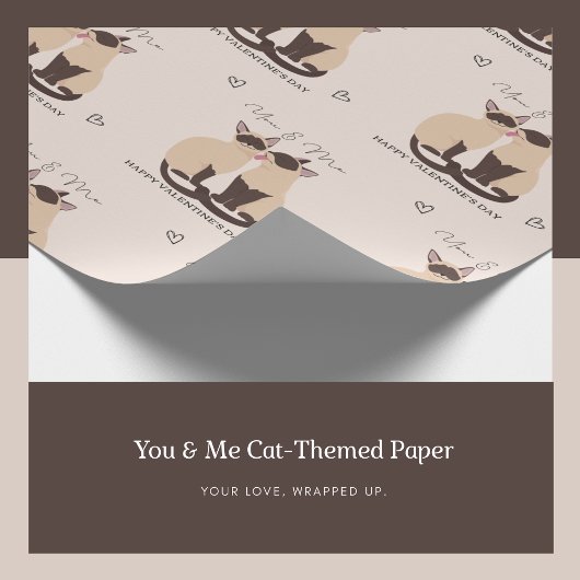 Valentinstag-Katze Geschenkpapier