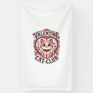 Valentinstag-Katze Lustiges Katzenliebhaber-Design Banner