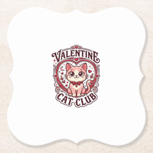 Valentinstag-Katze Lustiges Katzenliebhaber-Design Untersetzer