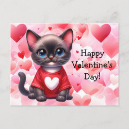 Valentinstag Katze Postkarte