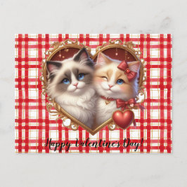 Valentinstag Katze Postkarte