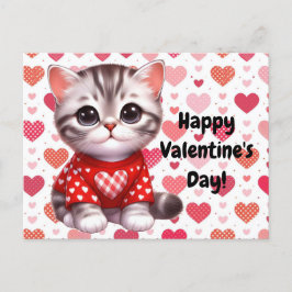 Valentinstag Katze Postkarte