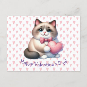 Valentinstag Katze Postkarte