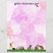 Valentinstag - Katze, Schmetterling, Libelle (Rückseite)