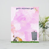 Valentinstag - Katze, Schmetterling, Libelle (Stehend Vorderseite)