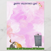 Valentinstag - Katze, Schmetterling, Libelle (Vorderseite)