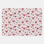 Valentinstag Katze Schwänze der Liebe Geschenkpapier Set (Vorderseite 2)