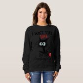 Valentinstag Katze Sweatshirt (Vorne ganz)